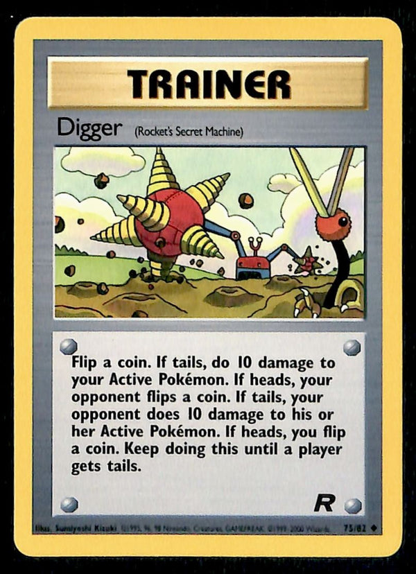 Digger Team Rocket 75/82, NM Pokemon Card