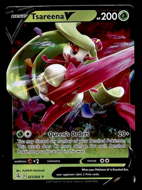 Tsareena V Ultra Rare Fusion Strike 021/264, NM Pokemon Card