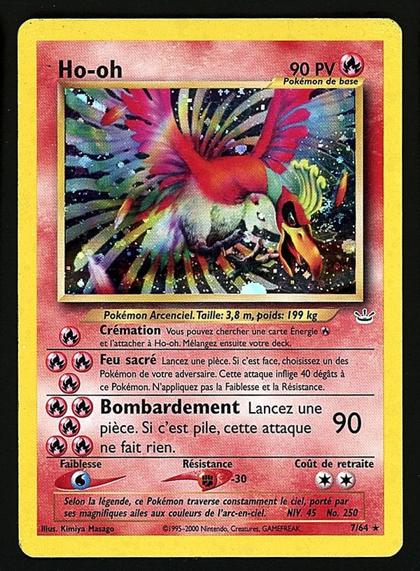 Ho-Oh Holo Neo Revelations MP, 7/64 Pokemon Card