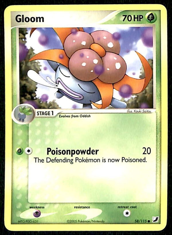 Gloom Unseen Forces NM, 58/115 Pokemon Card