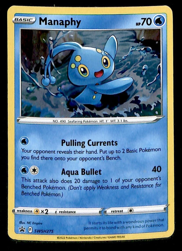 Manaphy Holo Black Star Promo SWSH 275, NM Pokemon Card