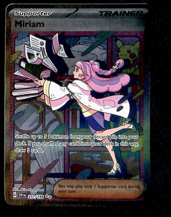 Miriam Trainer Illustration Rare Scarlet & Violet Bae 251/198, NM Pokemon Card