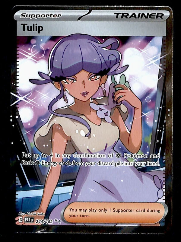 Tulip Full Art Trainer Paradox Rift 244/182, NM Pokemon Card