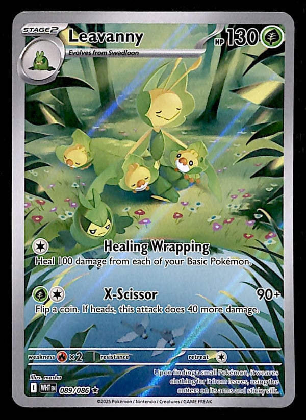 Leavanny Ilustration Rare White Flare 089/086, NM Pokemon Card