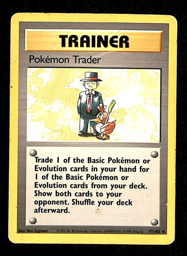 Pokemon Trader Base Set 1999 Unlimited Print PLAYED, 77/102 Pokemon Card.