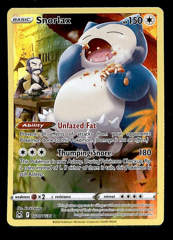 Snorlax Trainer Gallery Lost Origin TG10/TG30, NM Pokemon Card