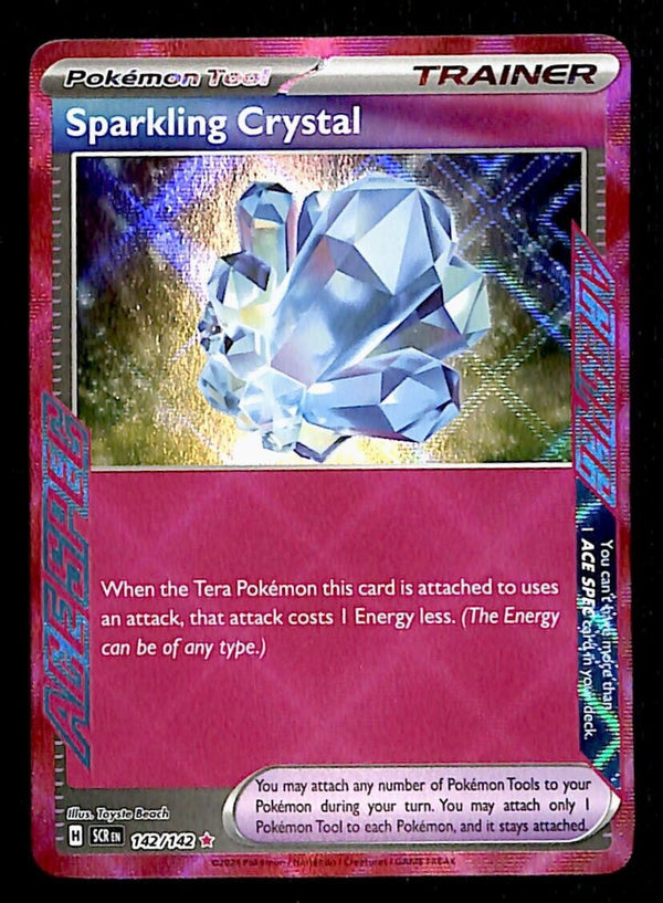 Sparkling Crystal Ace Spec Stellar Crown 142/142, NM Pokemon Card