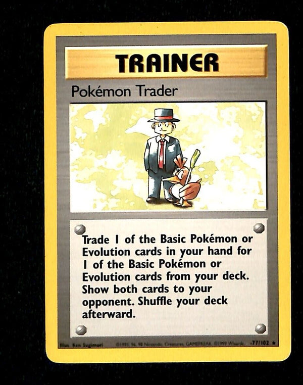 Pokemon Trader Base Set 1999 Unlimited Print EX, 77/102 Pokemon Card.