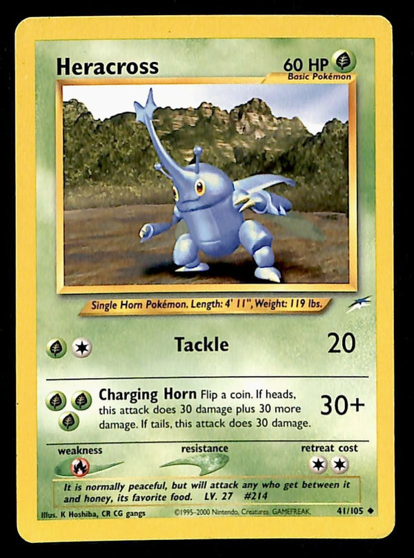 Heracross Neo Destiny Unlimited 41/105, MP Pokemon Card