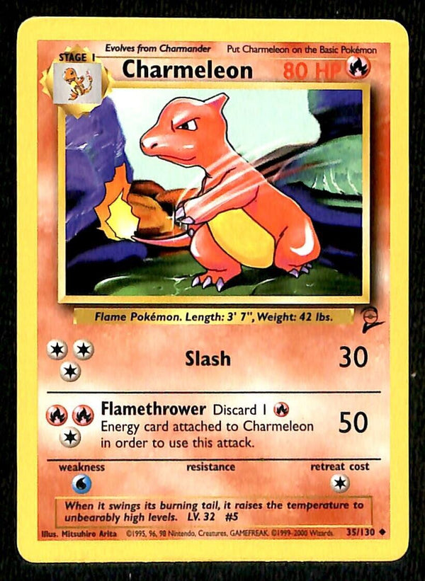 Charmeleon Base Set 2 EX, 35/130 Pokemon Card