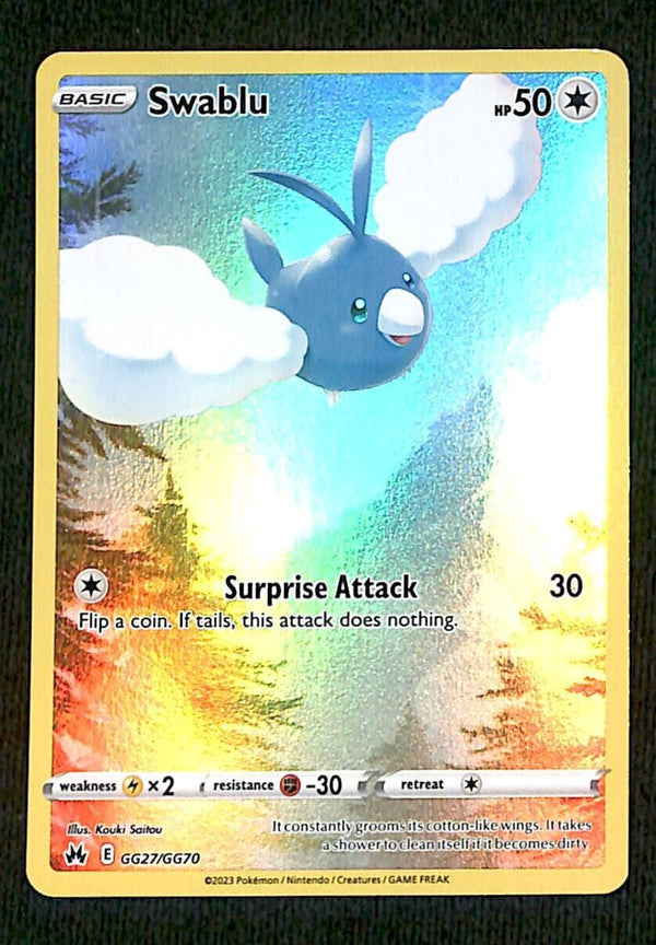 Swablu Galarian Gallery Crown Zenith GG27/GG70, NM Pokemon Card