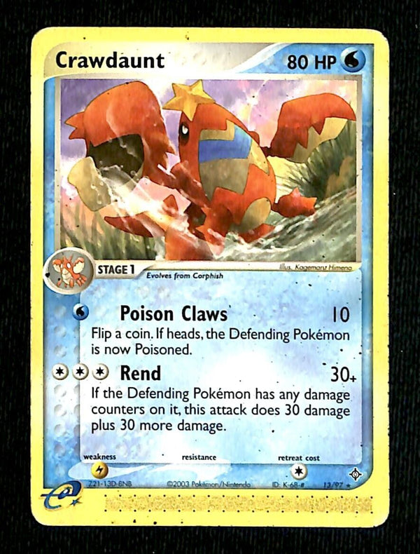 Crawdaunt EX Dragon VG, 13/97 Pokemon Card
