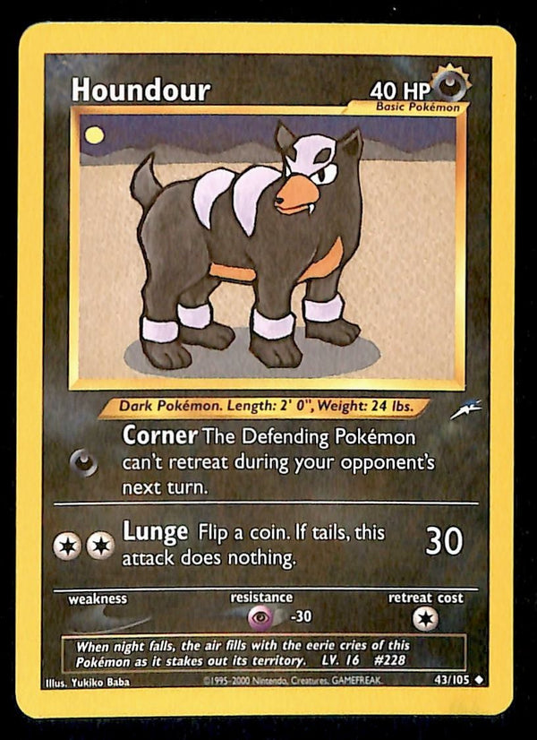 Houndour Neo Destiny Unlimited 43/105, LP Pokemon Card