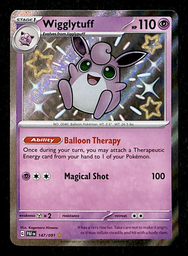 Shiny Wigglytuff Paldean Fates 147/091, NM Pokemon Card