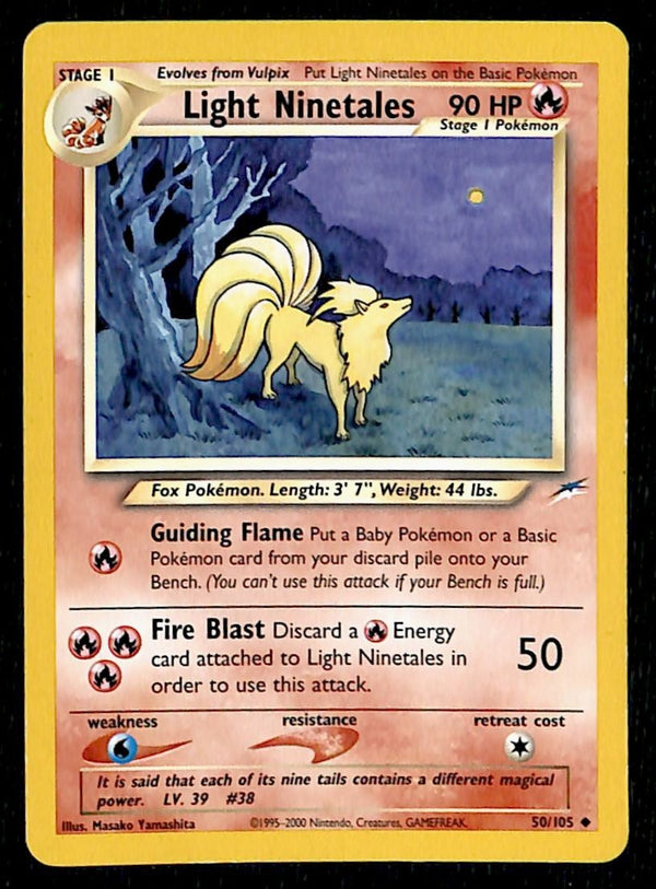 Light Ninetales Neo Destiny Unlimited 50/105, LP Pokemon Card