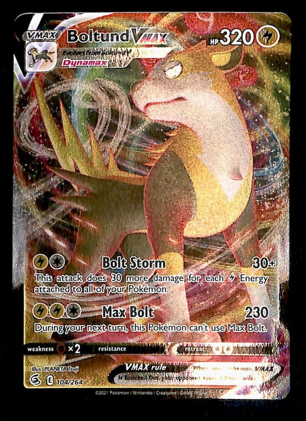 Boltund Vmax Ultra Rare Fusion Strike 104/264, NM Pokemon Card