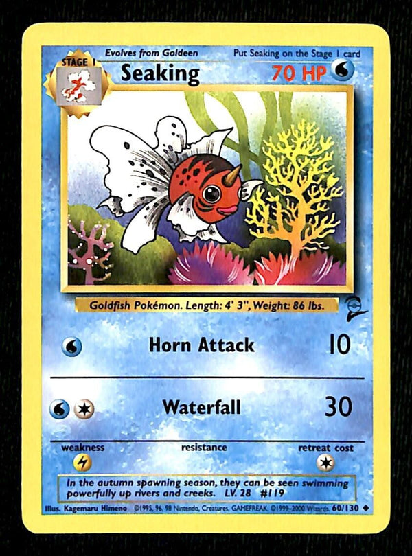 Seaking Base Set 2 EX, 60/130 Pokemon Card