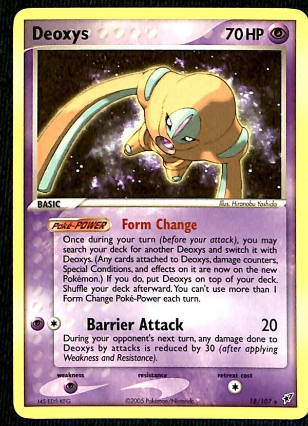Deoxys EX Deoxy NM, 18/107 Pokemon Card