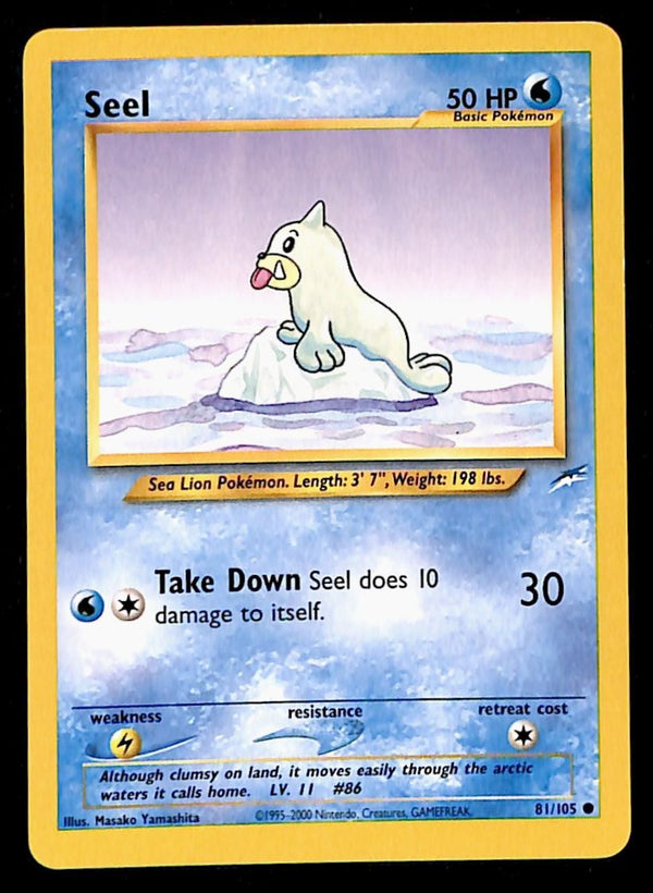 Seel Neo Destiny Unlimited 81/105, LP Pokemon Card