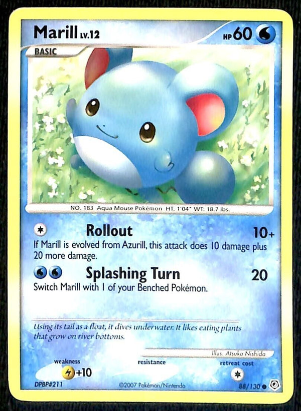Marill Diamond & Pearl NM, 88/130 Pokemon Card