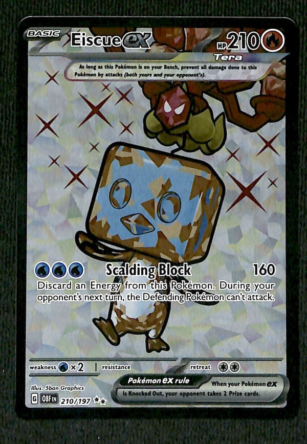 Eiscue ex Obsidian Flames 210/197, NM Pokemon Card