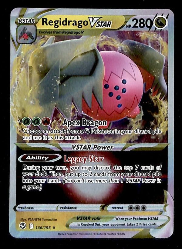 Regidrago Vstar Ultra Rare Silver Tempest 136/195, NM Pokemon Card