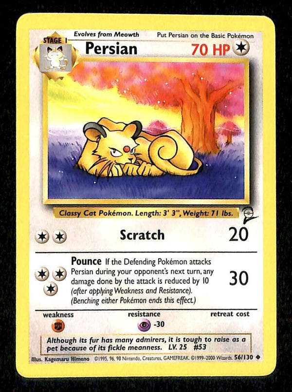 Persian Base Set 2 NM, 56/130 Pokemon Card