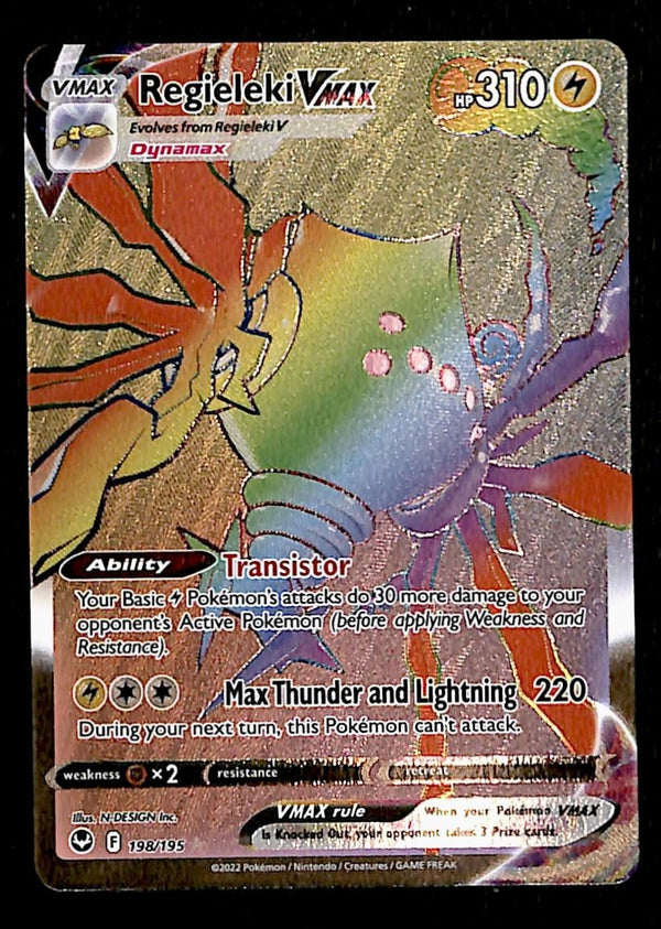 Regieleki Vmax Full Art Silver Tempest 198/195, NM Pokemon Card