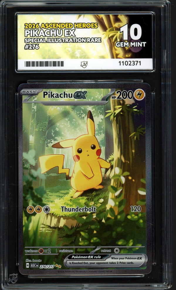 Pikachu ex Ascended Heroes 276/217, ACE 9 Pokémon Card