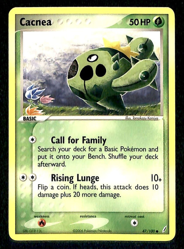 Cacnea Crystal Guardians NM, 47/100 Pokemon Card
