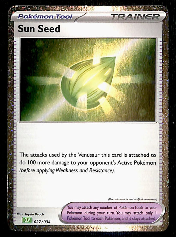 sun seed pokemon card Trading Game CLV 027/034 : Classic Collection Card The attacks by the Venusaur this card is attached to do 100 more damage to your opponents Active Pokmon (before applying Weakness and Resistance). Sun Seed | Dex -