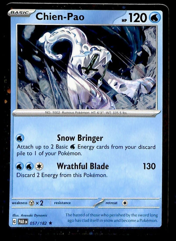 Chien-Pao Cosmos Holo Paradox Rift 057/182,NM Pokemon Card
