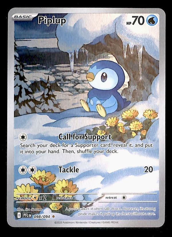 Piplup Illustration Rare Phantasmal Flames 098/094, NM Pokemon Card