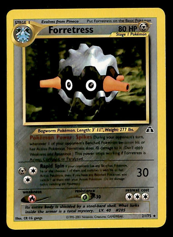 Forretress Neo Discovery MP, 21/75 Pokemon Card.