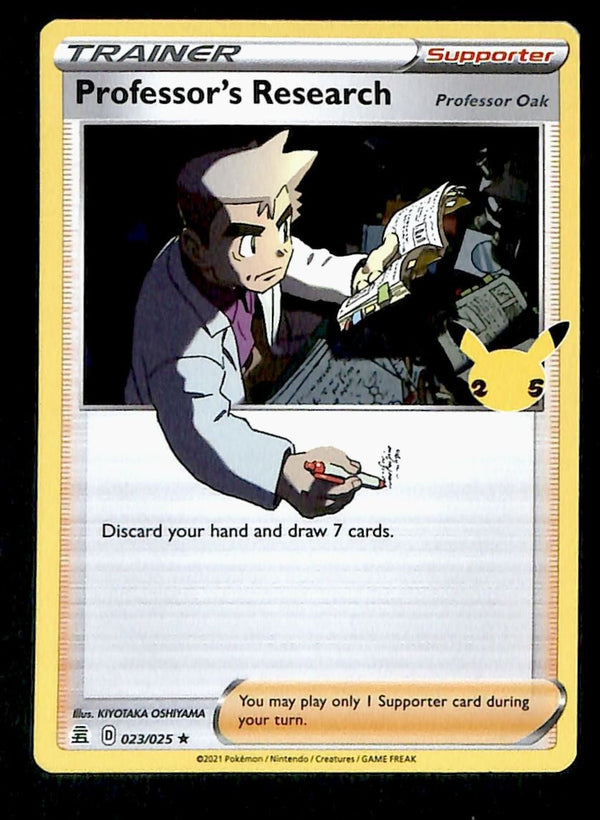 Professors Research Holo Celebrations 25th Anniversary 023/025, NM Pokemon Card