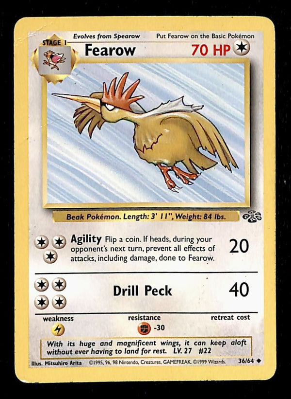 Fearow Jungle MP, 36/64 Pokemon Card