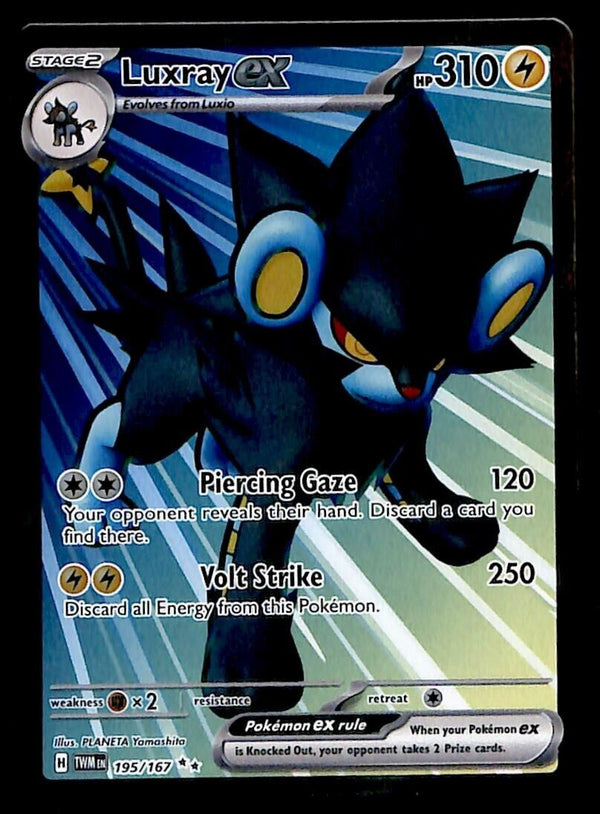 Luxray EX Full Art Ultra Rare Twilight Masquerade 195/167, NM Pokemon Card