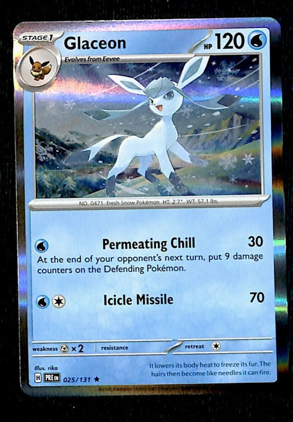 Glaceon Holo Prismatic Evoloutions 025/131, NM Pokemon Card