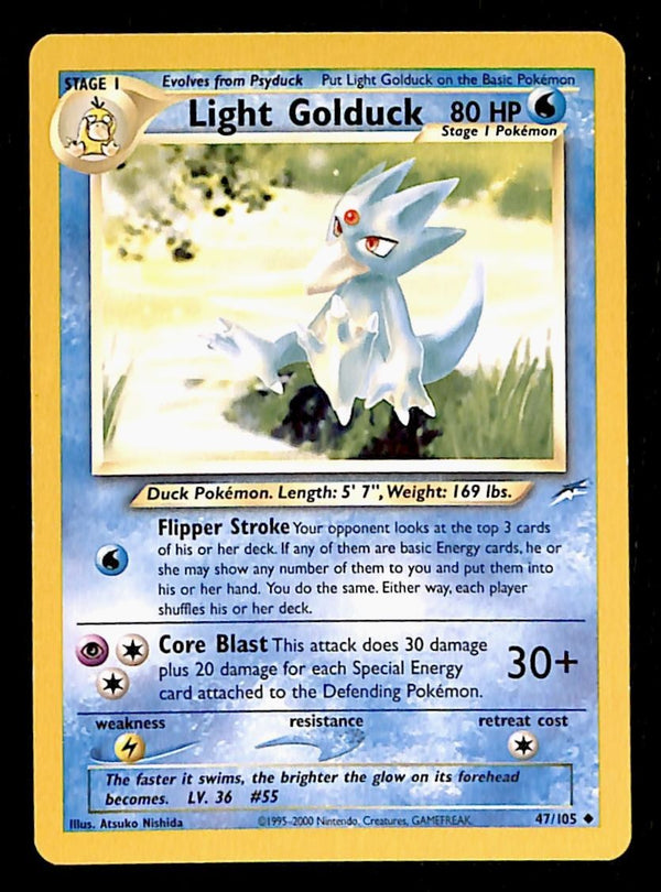 Light Golduck Neo Destiny Unlimited 47/105, LP Pokemon Card