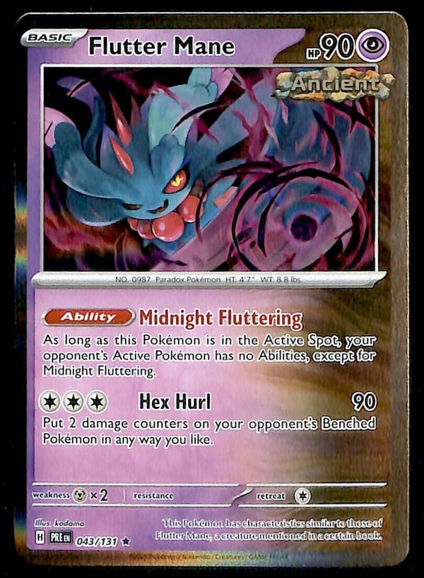 Flutter Mane Holo Prismatic Evoloutions 043/131, NM Pokemon Card