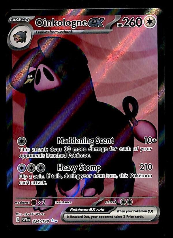 Oinkologne EX Full Art Ultra Rare Scarlet & Violet Base 234/198, NM Pokemon Card