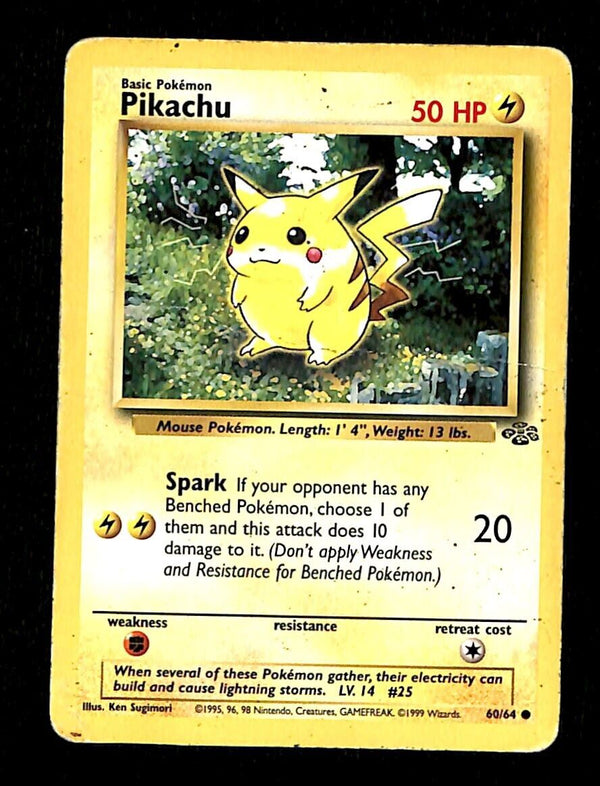 Pikachu Jungle VG, 60/64 Pokemon Card