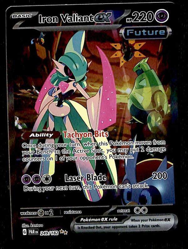Iron Valiant ex Full Art Illistration Rare Paradox Rift 249/182, NM Pokemon Card