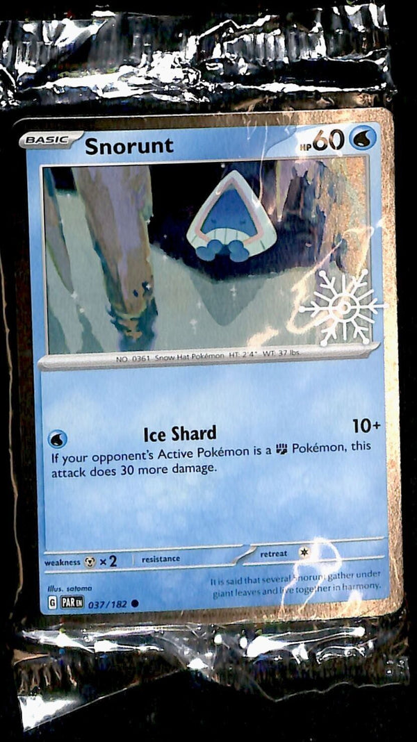 SEALED Snorunt Snowflake Stamp Promo PAR 037/182, NM Pokemon Card