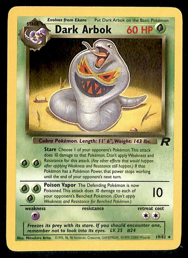 Dark Arbok Team Rocket 19/82, NM Pokemon Card