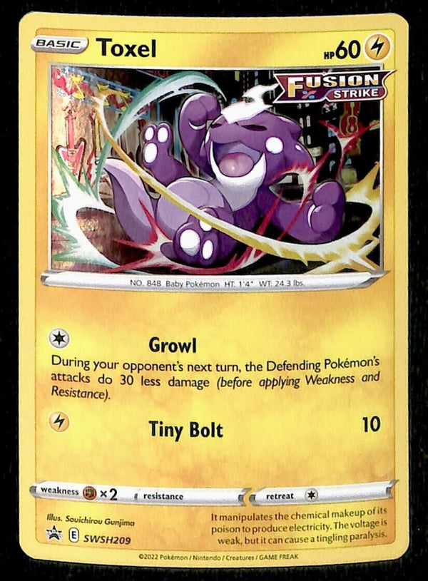 Toxel Holo Black Star Promo SWSH 209, NM Pokemon Card