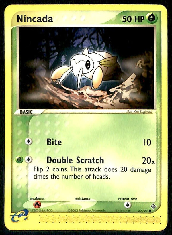 Nincada EX Dragon NM, 67/97 Pokemon Card