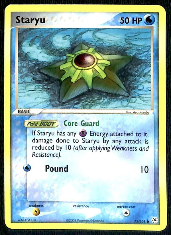 Staryu Hidden Legends NM, 75/101 Pokemon Card