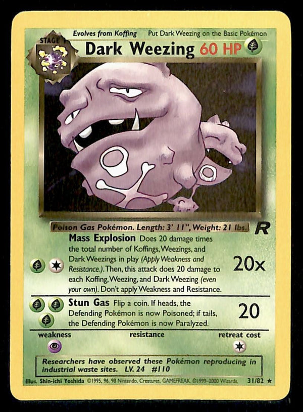 Dark Weezing Team Rocket 31/82, NM Pokemon Card