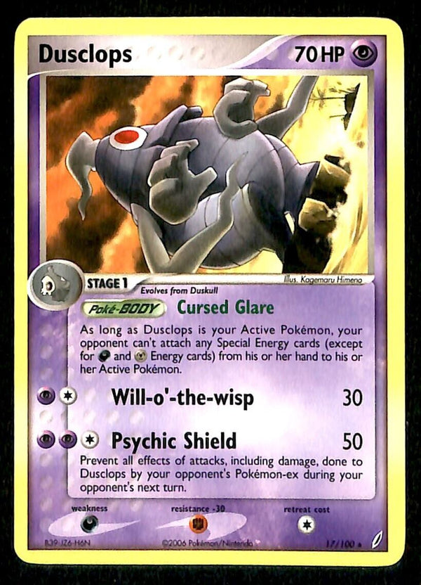 Dusclops Crystal Guardians NM, 17/100 Pokemon Card